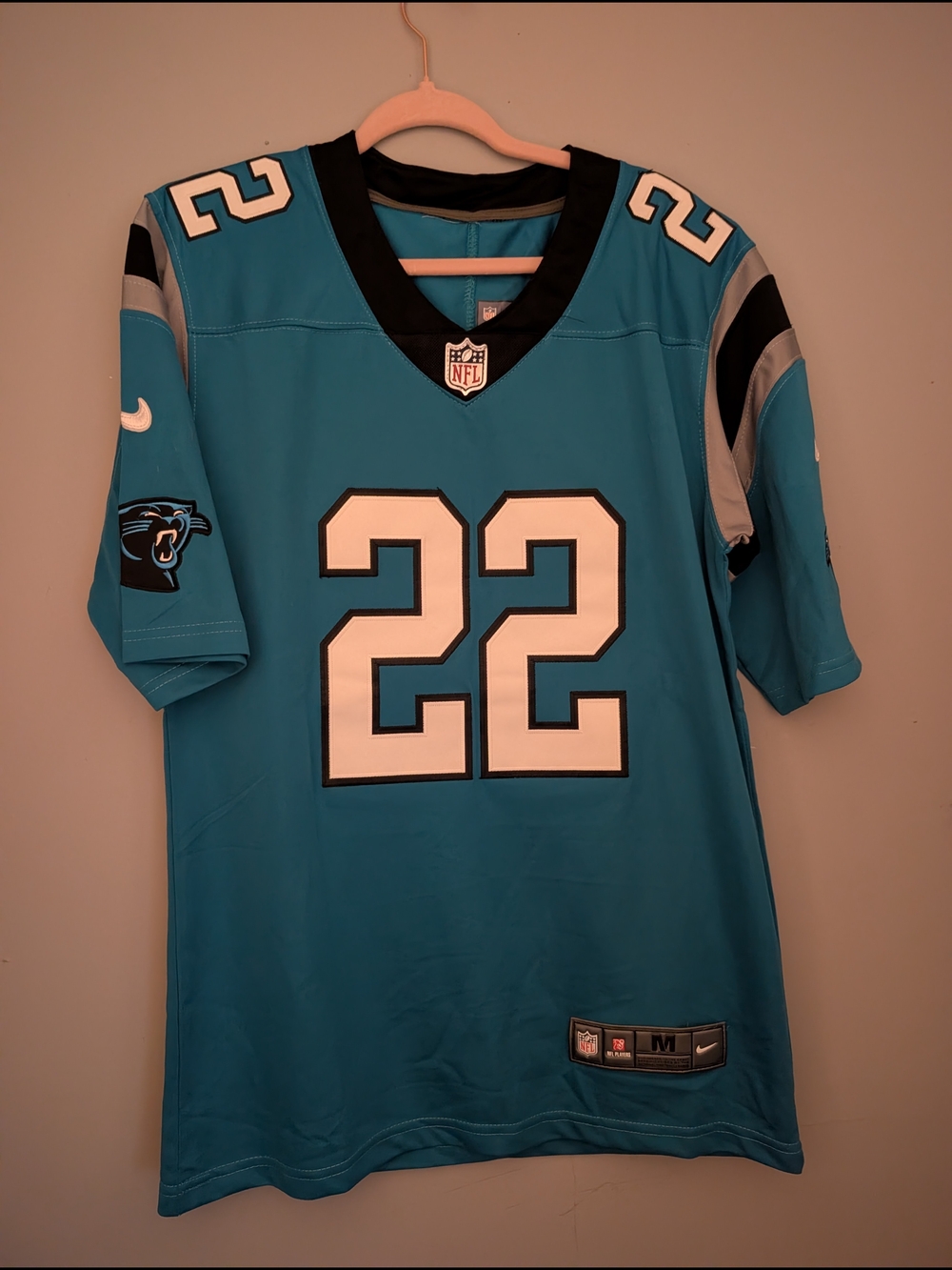 NFL Teal Men's Panther's Jersey Christian McCaffrey